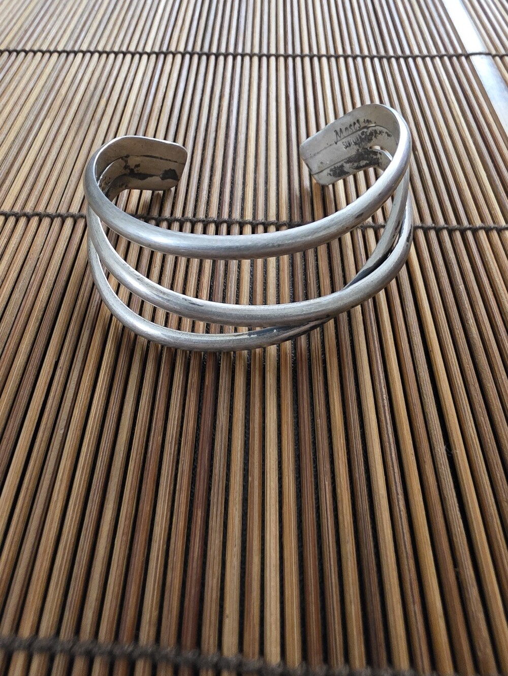 Sterling Silver Navajo Moses Cuff Bracelet (Vintage)